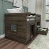 Max & Lily Loft Bed Twin Size, Solid Wood Low Loft Bed with Storage Drawer and Ladder, Modern Farmhouse Loft Bed for Kids, Barnwood Brown - Image 4
