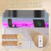 WLIVE Led Dresser for Bedroom, White Dresser TV Stand for Bedroom with LED Lights and Power Outlet, Wide Chest of Drawers for Hallway, 8 Fabric Drawers for Living Room and Entryway, Easy to Assemble - Image 6