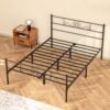 VECELO Full Size Bed Frame with Headboard and Footboard,Metal Platform Mattress Foundation, No Box Spring Needed,Non-Slip, Easy Assembly, Black - Image 6