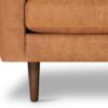 POLY & BARK Cognac Tan Brown Leather Couch - 88.5" Mid Century Leather Sofa with 2 Bolsters - Full Grain Camel Leather Couch - Feather-Down Topper On Seating Surface - Pure-Aniline Italian Leather - Image 9