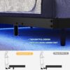 DWVO Twin Size Bed Frame, Floating Bed Frame with Charging Station, Platform LED Bed with Heavy Duty Steel Slats Support, Easy Installation, No Box Spring Required (Black) - Image 4