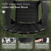 FRUITEAM Tall-Adirondack-Chair, Weather-Resistant High Adirondack Chair Balcony Deck Chair, Recycled HDPE Bar Stool, 350-lbs Capacity - Image 5