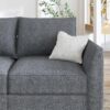 HONBAY Modular Sectional Sleeper Sofa with Storage Reversible Modular Sofa Couch Oversized Sleeper Sectional Sofa Modular Couch Bluish Grey - Image 9