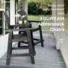 FRUITEAM Tall-Adirondack-Chair, Weather-Resistant High Adirondack Chair Balcony Deck Chair, Recycled HDPE Bar Stool, 350-lbs Capacity - Image 3