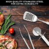 Home Hero 54 Pcs Stainless Steel Kitchen Utensils Set - Nonstick Stainless Steel Cooking Utensils Set - Heat Resistant Kitchen Essentials & Metal Kitchen Gadgets (54 Pcs) - Image 6