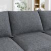 HONBAY Modular Sectional Sleeper Sofa with Storage Reversible Modular Sofa Couch Oversized Sleeper Sectional Sofa Modular Couch Bluish Grey - Image 8