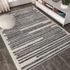 JONATHAN Y MOH207A-8 Khalil Modern Berber Stripe Indoor Farmhouse Area-Rug Bohemian Minimalistic Striped Easy-Cleaning Bedroom Kitchen Living Room Non Shedding, 8 X 10, Cream,Black - Image 4