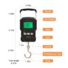 Portable Electronic Hook Scale Digital Hanging Bag Luggage Weight Scale Fishing Scale with Measuring Tape 165Lb Black - Image 4