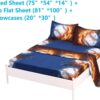 SDIII 4PCS Baseball Sheets Full, Bed in a Bag Baseball Bedding Sheet Set, Soft Microfiber, Wrinkle and Fade Resistant, Sports Sheets for Boys Girls Kids Teens on Amazon, Full - Image 2