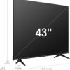 Hisense 43-Inch Class A6 Series 4K UHD Smart Google TV with Alexa Compatibility, Dolby Vision HDR, DTS Virtual X, Sports & Game Modes, Voice Remote, Chromecast Built-in (43A6H) , Black - Image 3
