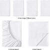BYSURE Hotel Luxury Bed Sheets Set 6 Piece(Queen, White) - Super Soft 1800 Thread Count 100% Microfiber Sheets with Deep Pockets, Wrinkle & Fade Resistant - Image 3