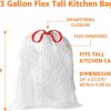 Amazon Basics Ultra-Force Tall Kitchen Drawstring Trash Bags, Classic Clean Scented, 13 Gallon, 80 Count, Pack of 1 - Image 4