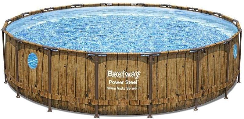 Bestway Power Steel Swim Vista 18' Round Above Ground Pool Set 56976E