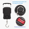 Portable Electronic Hook Scale Digital Hanging Bag Luggage Weight Scale Fishing Scale with Measuring Tape 165Lb Black - Image 6