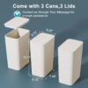 N. NETDOT 3 Pack 10L / 2.6 Gallon Small Trash Can with Lid, Bathroom Garbage Can with Pop-Up Lid, Waste Basket for Bathroom, Kitchen, Bedroom, Powder Room, Craft Room, Office, College (Off White) - Image 6