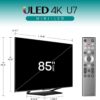 Hisense 85-Inch Class U7 Series Mini-LED ULED 4K UHD Google Smart TV (85U7N, 2024 Model) - QLED, Dolby Vision IQ, Dolby Atmos, Full Array Local Dimming, 144Hz Game Mode Pro, VRR, Alexa Compatibility - Image 2
