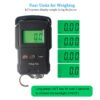 Portable Electronic Hook Scale Digital Hanging Bag Luggage Weight Scale Fishing Scale with Measuring Tape 165Lb Black - Image 3