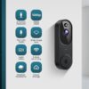 Wireless Wi-Fi Video Doorbell Camera with Two Way Audio, AI Motion Detection, Night Vision and Cloud Storage, 2.4G Wi-Fi only - Image 2
