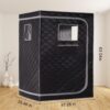 Smartmak Full Size Steam Sauna Tent, Portable Whole Body Home Spa Room, 1 or Two Person Large Space, Steamer NOT Included (47.28" x 35.46" x 63" Grey Border) - Image 2