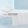 Bedsure Cooling Sheets King Size, Cooling Bed Sheets for Hot Sleepers, Chill Cool Sheet, Deep Pocket Up to 17.5 Inches, Soft & Breathable King Size Sheets Set, 4 Pieces, White - Image 6