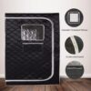 Smartmak Full Size Steam Sauna Tent, Portable Whole Body Home Spa Room, 1 or Two Person Large Space, Steamer NOT Included (47.28" x 35.46" x 63" Grey Border) - Image 3