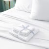 BYSURE Hotel Luxury Bed Sheets Set 6 Piece(Queen, White) - Super Soft 1800 Thread Count 100% Microfiber Sheets with Deep Pockets, Wrinkle & Fade Resistant - Image 4