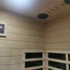 Infrared Sauna Home Sauna Box 1 Person Far Infrared Indoor Sauna Hemlock Mini Single Person Sauna for Home with LCD Display & Bluetooth on The Left of The Indoor Sauna Room, Natural - Image 6