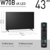 Panasonic W70 Series (2025 Model) 43" LED 4K Ultra HD Smart Fire TV, Press & Ask Alexa, Apple AirPlay, HDR10+, HDMI 2.1, and Bluetooth Support - 43W70BP - Image 3