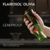 FLAIROSOL OLIVIA Oil Sprayer for Cooking, 200ml Glass Olive Oil Sprayer, Continuous Cooking Spray with Portion Control, Oil Dispenser for Kitchen, Air Fryer, Salad, BBQ (Green Bottle, Gold Print) - Image 5