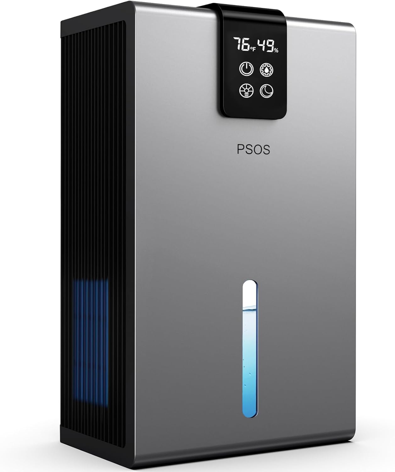 Dehumidifier, Dehumidifiers for Home, 120 OZ Water Tank, (1000 sq.ft) Quiet Dehumidifiers for Bedroom Bathroom Basement with Humidity Monitoring, Auto Shut Off, 7 Colors LED Light(Grey)