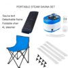 ZONEMEL Full Size Portable Steam Sauna Kit, Personal Full Body Sauna Spa for Home Relaxation, 4 Liters 1500 Watt Steamer, Remote Control, Timer, Foldable Chair (Black, Clear Door) - Image 7