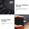 JSD Black Twin Sheet Set with Side Pocket Corner Straps, 3 Piece Soft Kids Microfiber Bed Sheets Extra Deep Pocket - Image 5