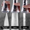 Hibbent Pull Down Spray Head for Kitchen Faucet, 3-Function Spray Nozzle with 15 Adapters, Sink Faucet Head Replacement Compatible with Moen, American Standard, Delta, Kohler Faucets, Brushed Nickel - Image 2