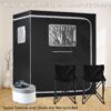 Smartmak Full Size Steam Sauna Tent, Portable Whole Body Home Spa Room, 1 or Two Person Large Space, Steamer NOT Included (47.28" x 35.46" x 63" Grey Border) - Image 4