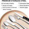 49-Piece Stainless Steel Silverware Set with Cutlery Organizer, Service for 8 with Steak Knives and Kitchen Utensils - Image 4