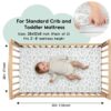 Yoofoss Baby Crib Sheets for Boys Girls, Fitted Crib Sheet 2 Pack for Standard Crib and Toddler Mattress, Super Soft Microfiber Baby Sheet 28x52x8in(Green+Leaf) - Image 2