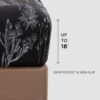 HYPREST Grey Black Sheets King,Deep Pocket Sheets, 1800 Thread Count Pattrn Bed Sheets Soft Breathable Cute Printed Boho Farmhouse Bed Sheets, Oeko-Tex Certificated- Up to 18 Inch - Image 3