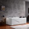 Empava Whirlpool Bathtub 71 Inch,2 Person Whirlpool Tubs With 16 Jets,Jetted Bathtub,Acrylic SPA Bath Tub,Hydro Massage Bathtub With Right Drain,3-Side Apron,White - Image 7