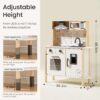 Tiny Land Play Kitchen for Kids, Wooden Kids Play Kitchen Playset Chef Pretend Play Set for Toddlers with Real Lights & Sounds, Toys Kitchen with 18 Pcs Toy Food & Cookware Accessories - Image 6