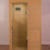 Infrared Sauna Home Sauna Box 1 Person Far Infrared Indoor Sauna Hemlock Mini Single Person Sauna for Home with LCD Display & Bluetooth on The Left of The Indoor Sauna Room, Natural - Image 3