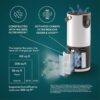 Homedics 2-in-1 Cool Mist Humidifier & Air Purifier – Humidifies & Purifies Air, Digital Air Quality Sensor, Auto Mode, Stylish Tower Design, Ideal for Medium-Large Rooms - Image 5