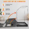 Upgraded Portable Steam Sauna, Portable Sauna Box for Home, Home Sauna Tent Full Body, 1200W 3L Steam Generator, 99 Minute Timer, Folding Chair, Remote Control Included(Black) - Image 7