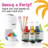 Hawaiian Shaved Ice S900A Snow Cone and Shaved Ice Machine with 2 Reusable Plastic Ice Mold Cups, Non-slip Mat, Instruction Manual, 1-year Manufacturer’s Warranty, 120V, White - Image 8