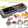 MegaWise Vacuum Sealer Machine | 80kPa Suction Power| Bags and Cutter Included | Compact One-Touch Automatic Food Sealer with External Vacuum System | Dry Moist Fresh Modes for All Saving needs - Image 4