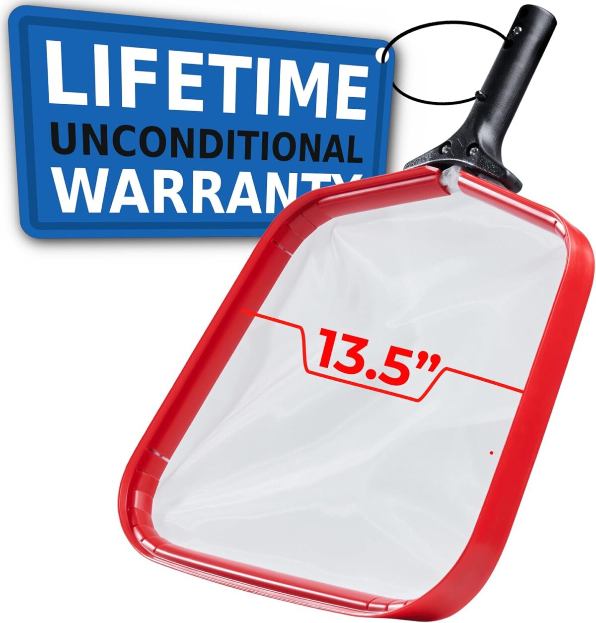ProTuff Pool Skimmer Net – Comes Heavy-Duty Flat Net, Fine Mesh for Leaves, Silt & Pollen – Strong Aluminum Frame, Quick Connect Clip, Fits Standard Telescoping Pole