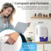 Pro Breeze Electric Mini Dehumidifier, 2200 Cubic Feet (250 sq ft), Compact and Portable for High Humidity in Home, Kitchen, Bedroom, Basement, Caravan, Office, Garage - Image 7