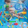 YUJUN 35PCS Pool Diving Swimming Toys, Summer Underwater Game Toys with Pool Fishes Dive Sticks Rings Gems Storage Bag for Kids Swim Birthday Party Favors - Image 7