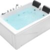 Empava Whirlpool Bathtub 71 Inch,2 Person Whirlpool Tubs With 16 Jets,Jetted Bathtub,Acrylic SPA Bath Tub,Hydro Massage Bathtub With Right Drain,3-Side Apron,White - Image 9