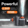2.5HP In/Above Ground Swimming Pool Variable Speed Pool Pump, 10567GPH, Digital Control Timer for Auto Operation, Extra Quiet, Energy Efficient, Large Filter Basket, 220V - Image 2
