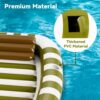Pool Wave Inflatable Pool Lounger Floats, 80" x 66" Large Tanning Bed for Adult Kids, Outdoor Sun Bathing Floating Blow up Raft W/Pillow, Spray Water Mat, Summer Beach Lake Family Party Gift - Green - Image 5